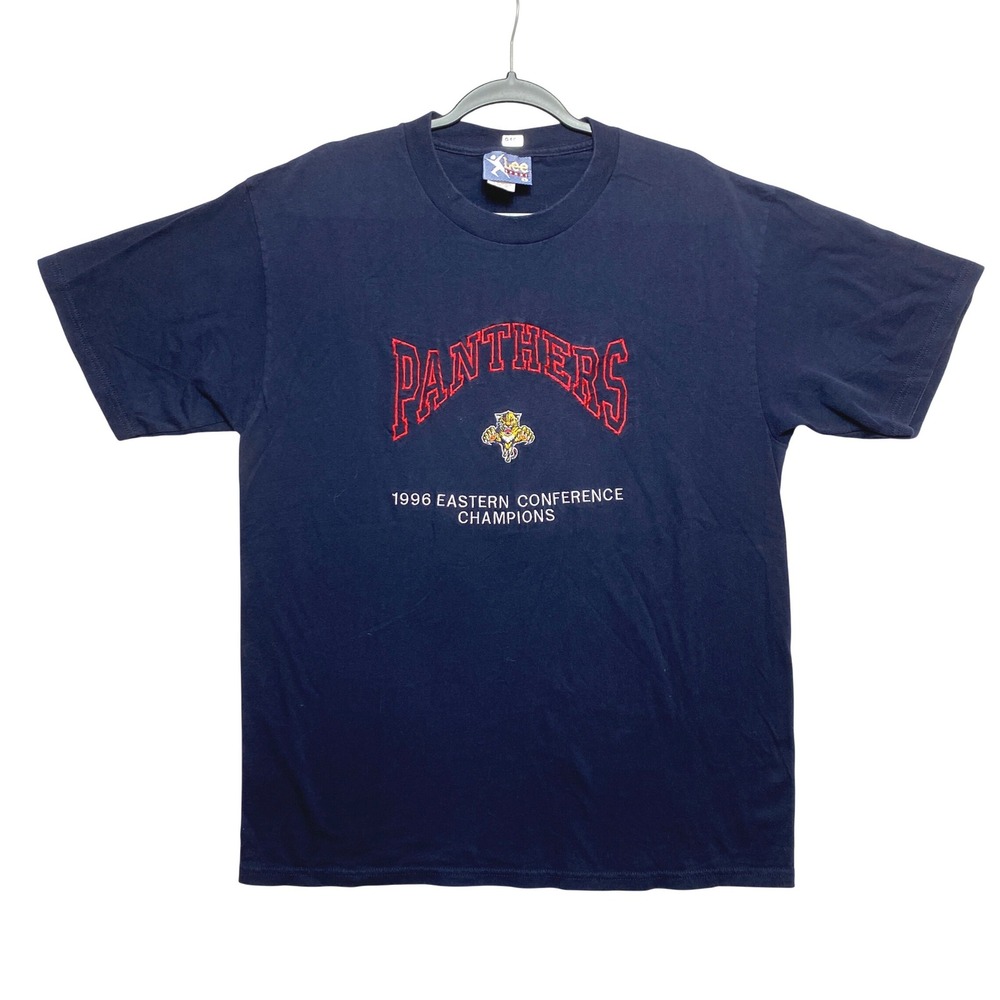 Florida Panthers T-Shirt Mens L Black 1996 Eastern Conference Champions Vintage